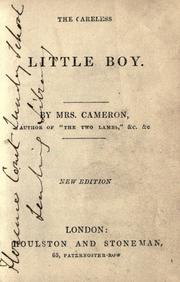 Cover of: careless little boy