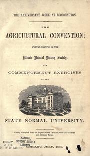 The agricultural convention by Illinois Natural History Society.