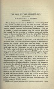 Cover of: The sale of Fort Snelling, 1857 by William Watts Folwell