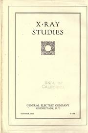 Cover of: X-ray studies. by General Electric Company.