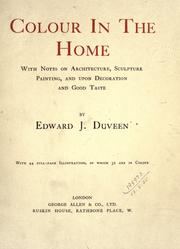 Cover of: Colour in the home by Edward J. Duveen