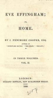 Cover of: Eve Effingham by James Fenimore Cooper