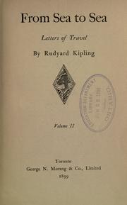 Cover of: From sea to sea by Rudyard Kipling