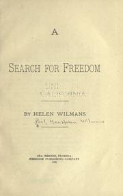 A search for freedom by Post, Helen (Wilmans) Mrs.