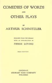 Cover of: Comedies of words: and other plays