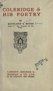 Coleridge & his poetry by Kathleen Elizabeth Royds Innes