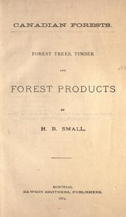Cover of: Canadian forests by H. Beaumont Small