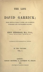 Cover of: The life of David Garrick by Judith Martin