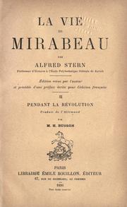 Cover of: vie de Mirabeau.