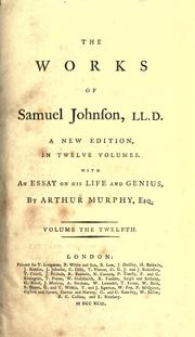Cover of: The works of Samuel Johnson by Samuel Johnson