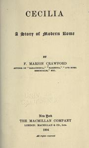 Cover of: Cecilia by Francis Marion Crawford