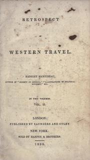 Cover of: Retrospect of western travel. by Harriet Martineau
