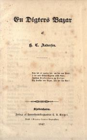 Cover of: En digters bazar by Hans Christian Andersen