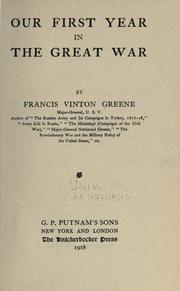 Cover of: Our first year in the great war by Francis Vinton Green