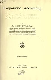 Corporation accounting by Bennett, R. J.