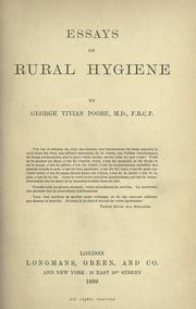 Cover of: Essays on rural hygiene