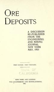 Cover of: Ore deposits by 