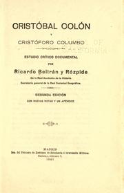 Cover of: Cristóbal Colón y Cristóforo Columbo