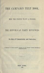 The campaign text book by Democratic Party. National Committee, 1876-1880