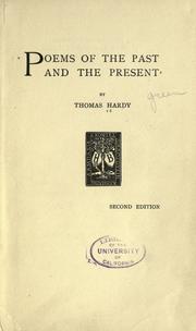 Cover of: Poems of the past and the present by Thomas Hardy