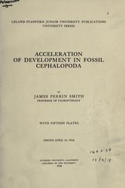 Cover of: Acceleration of development in fossil Cephalopoda