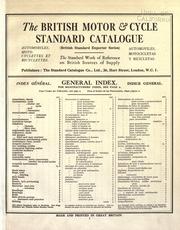Cover of: The British motor & cycle standard catalogue ... [1923-1925] by 