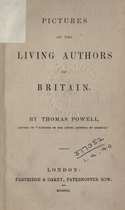 Cover of: Pictures of the living authors of Britain.