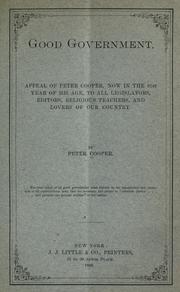 Cover of: Good government. by Cooper, Peter