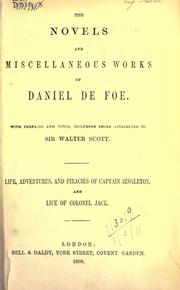 Cover of: Novels and miscellaneous works. by Daniel Defoe