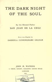 Cover of: The dark night of the soul by John of the Cross