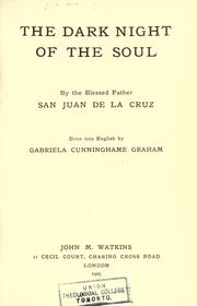 Cover of: The dark night of the soul by John of the Cross, John of the Cross