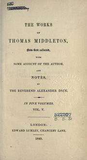 Cover of: Works by Thomas Middleton