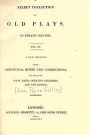 Cover of: A select collection of old plays. by Robert Dodsley