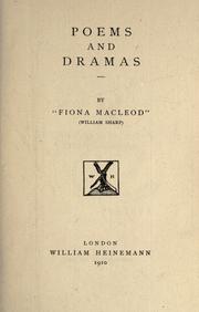 Cover of: Poems and dramas by Sharp, William