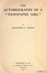 Cover of: The autobiography of a newspaper girl