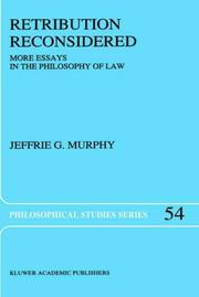 Cover of: Retribution reconsidered by Jeffrie G. Murphy