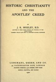 Cover of: Historic Christianity and the Apostles' creed