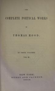 Cover of: The works of Thomas Hood. by Thomas Hood