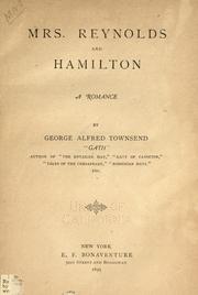 Cover of: Mrs. Reynolds and Hamilton by George Alfred Townsend
