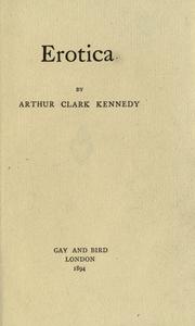 Cover of: Erotica by Arthur Clark Kennedy