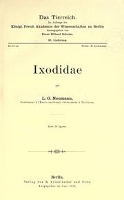 Cover of: Ixodidae by Louis Georges Neumann, Louis Georges Neumann