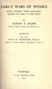 Cover of: Early wars of Wessex by Albany F. Major