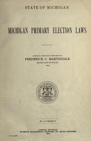 Cover of: Michigan primary election law. by Michigan.