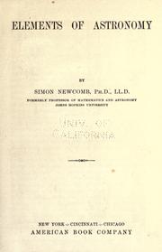 Cover of: Elements of astronomy by Simon Newcomb