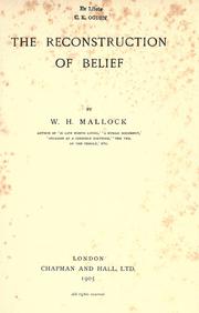 Cover of: The reconstruction of belief.