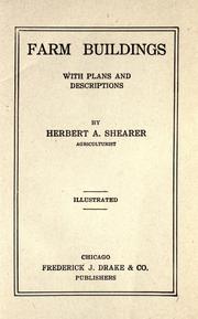 Cover of: Farm buildings, with plans and descriptions by Herbert A. Shearer