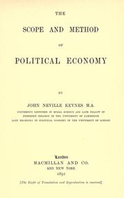 Cover of: The scope and method of political economy