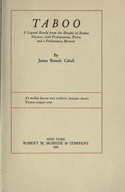 Cover of: Taboo by James Branch Cabell