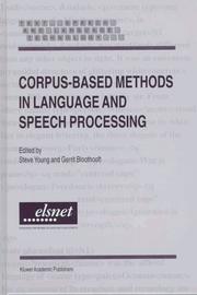 Cover of: Corpus-based methods in language and speech processing