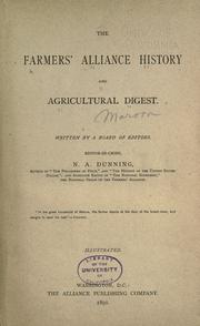 Cover of: The Farmers' alliance history and agricultural digest.